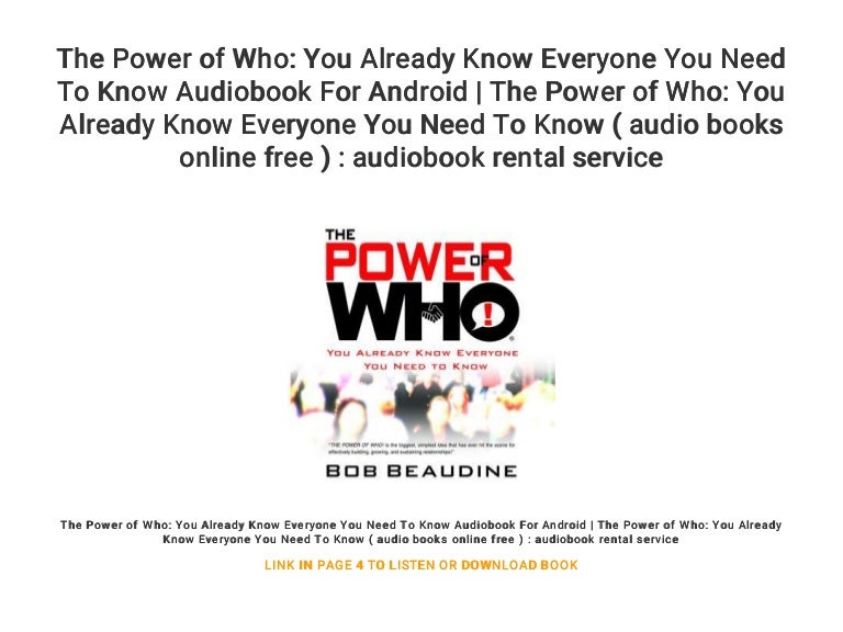 The Power of Who: You Already Know Everyone You Need to Know